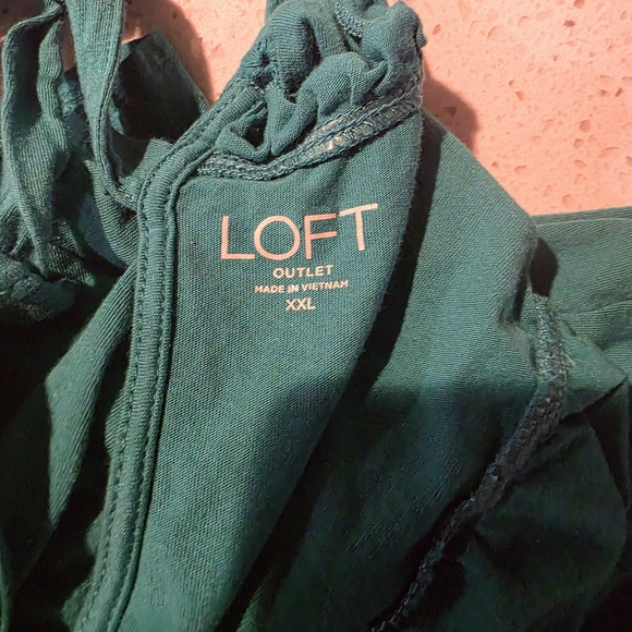 LOFT Turquoise Eyelet Top - Picture 3 of 4